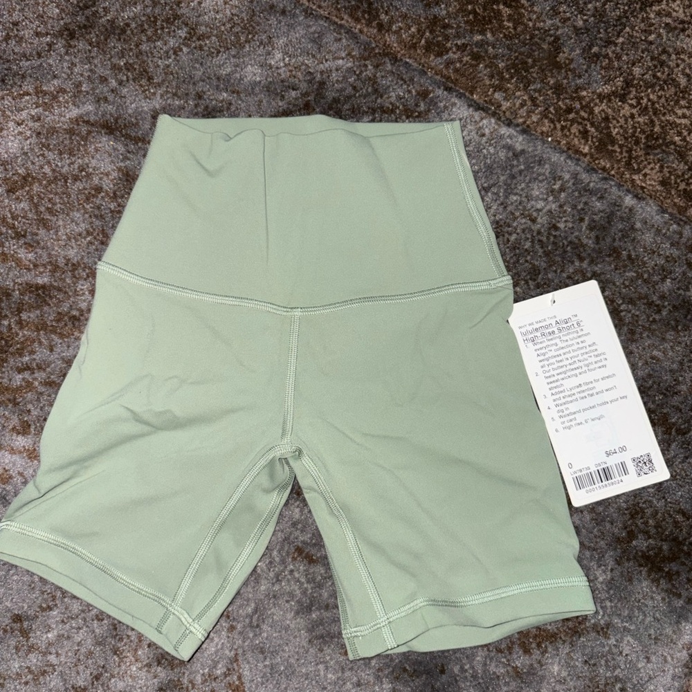 Lululemon Athletica Sage Green Bike Shorts